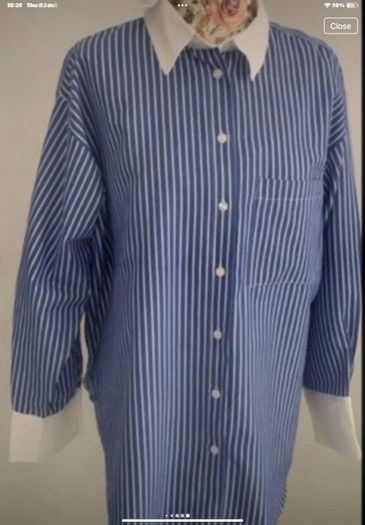 shirt bnwt new look blue & white striped shirt size 12 oversized rrp 39 euro
