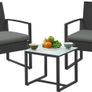 Balcony Furniture Set Black/Grey Image 2