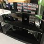 TV Tables Black Toughened Piano Glass 3 Tier 80 cm Wide Image 8