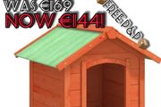 Multiple Colours Available | Dog Kennel Mocha 65x65x61.5 Cm Solid Wood Pine