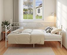 Metal Day Bed White
