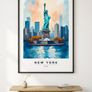 New York Wall Art Print, Travel Poster Image 9