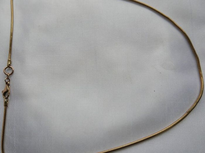 Vintage 9ct 375 YELLOW GOLD Snake Necklace CHAIN 17,2" necklace 9,4g Snake Necklace