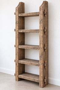 Handmade Rustic Wood 8ft Shelving Unit