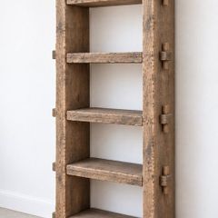 Handmade Rustic Wood 8ft Shelving Unit