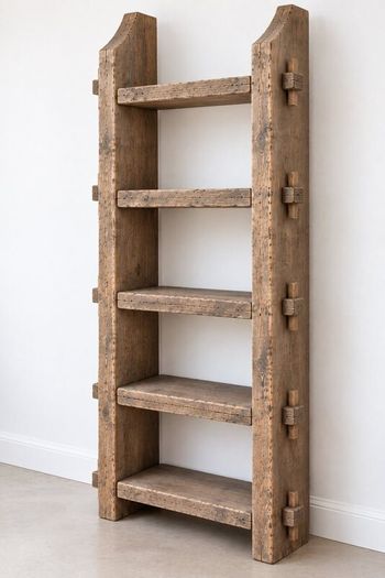 Handmade Rustic Wood 8ft Shelving Unit