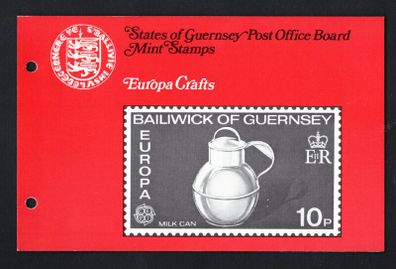 1976 Guernsey Europa Handcrafts Commemorative Stamps Presentation Pack