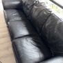 Real leather brown sofas Image 4