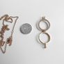 Women's  Silver Necklace Emozioni Rose Gold Reversible Coin Keeper with coin Image 5
