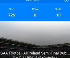 Dublin v Kerry Hogan Ticket | Football All Ireland Semi-Final