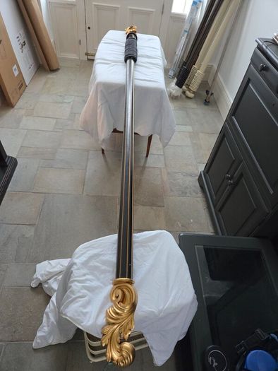 Large reeded curtain poles