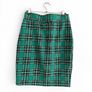New Emerald Green Plaid Pencil Skirt Image 2