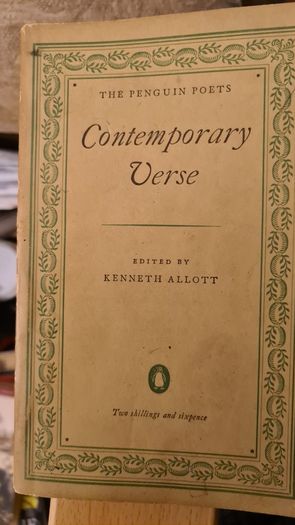 Contemporary Verse. Edited By Kenneth Allott. Paperback In Good.