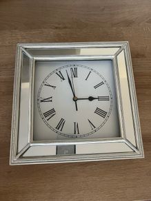 Mirrored wall clock