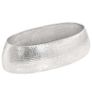 Coffee Table Hammered Silver 100x50x28 cm Aluminium Image 4