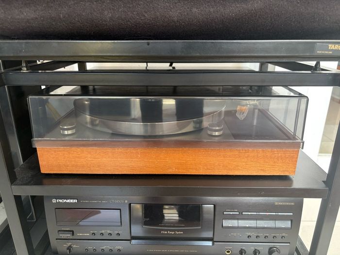 Absolutely immaculate factory condition Thorens Td 150 Mark II. With original side cut dust cover in incredible condition after 55 years. Hand-built in Switzerland and Germany and one of the most famous and highly-regarded turntables ever made.
