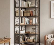 5-Tier L-Shaped Corner Bookshelf