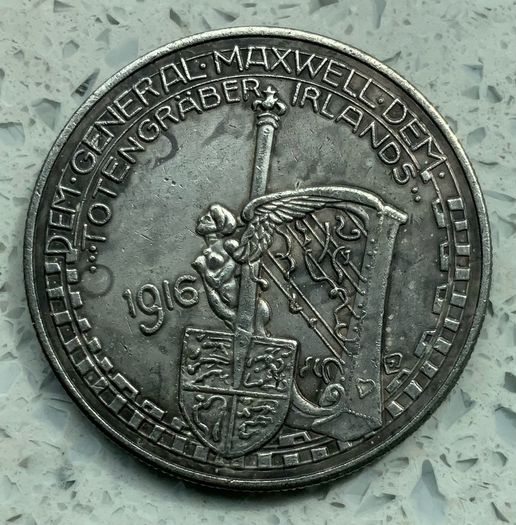 Rare 1916 Walter Eberbach Coin, Easter Rising -Torentanz ( Dance of Death) Series