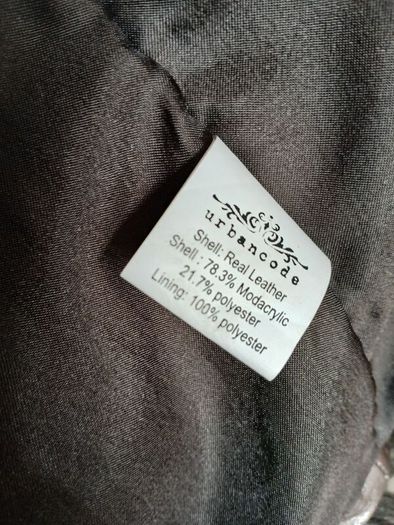 Urbancode London coat Genuine leather& faux fur New with tags