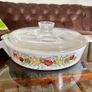 New Vintage Pyrosil Casserole Dish Spice of Life La Romarin 1970s with Lid and Original Box Unused Image 4