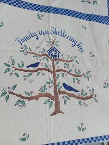 Family tree fabric, Vintage Memory Lane