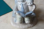 Teddy Bear  Daddy &amp; Little  Teddy  Reading.  No Damage.