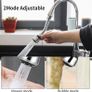4 Pcs Kitchen Tap Spray Head Adapter, Universal Kitchen Tap Extension for Kitchen Tap, Bathroom Kitchen Sink Faucet Extender Tap Aerator, Flexible 360 Swivel for Kitchen Tap, 2 Modes/2 Long+2 Short Image 4