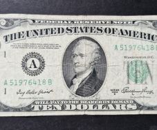 USA 1950-A TEN DOLLAR 10 Boston Massachusetts US Federal Reserve Hamilton Note