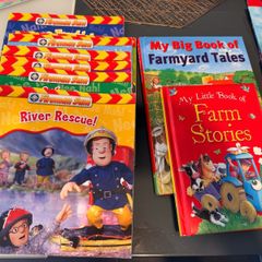 kids books ( fireman sam series, jungle book, 101 dalmatians, farm stories)
