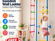 main image for ad Swedish Wall Ladder Wall Jungle Gym Indoor Climbing Wall