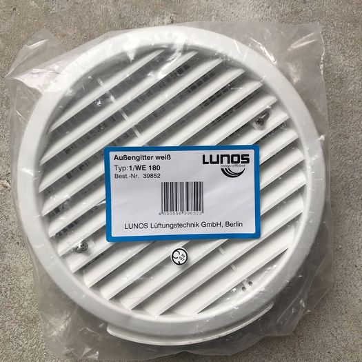 Lunos ventilation cover 1/WE 180