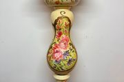 Elegant Hand Painted Floral Pedestal Jardiniere with Scalloped Bowl