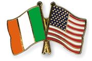 Ireland USA flag pin