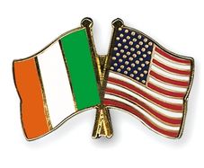 Ireland USA flag pin