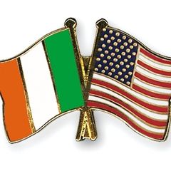 Ireland USA flag pin