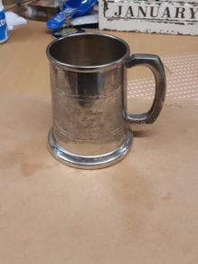 Tankard silver plated