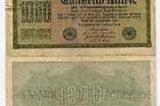 1923 German banknote 1000 Marks