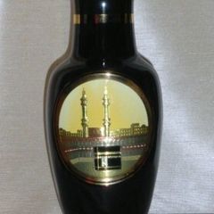 RARE Collectible Black and 24k gold Chokin vase, Ka'abah