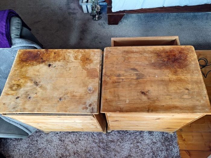 Solid Pine bedside lockers