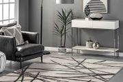 Rugs Living Room Large Modern Soft Area Rug Modern Simple Style Short Pile Beige pattern Carpet 80 x 120 cm (FREE POSTAGE)