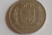 1999 Swiss 5 Francs Coin