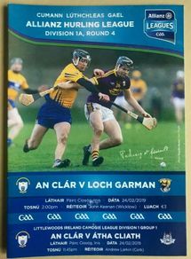 2019 Clare v Wexford - GAA Allianz Hurling League Programme