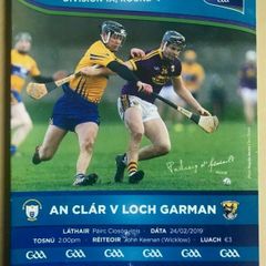 2019 Clare v Wexford - GAA Allianz Hurling League Programme