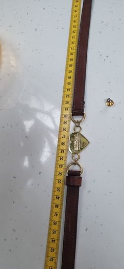 MOSCHINO CheapNChic tan leather belt with gold hardware - Rrp 220 (New)