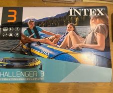 Intex Challenger 3 + trolling motor