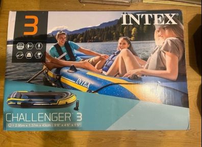 Intex Challenger 3 + trolling motor