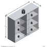 FMD Dresser with 1 Door and Open Shelving Black Image 5