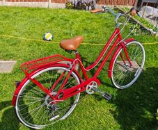 Beautiful Vintage-Style Red Step-Through City Bike