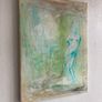 Original Painting Biophilic Palette Painting of gardrn Roman statue Quiet Luxury Aesthetic Image 9