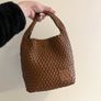 NEW woven bottega inspired bag brown Image 4